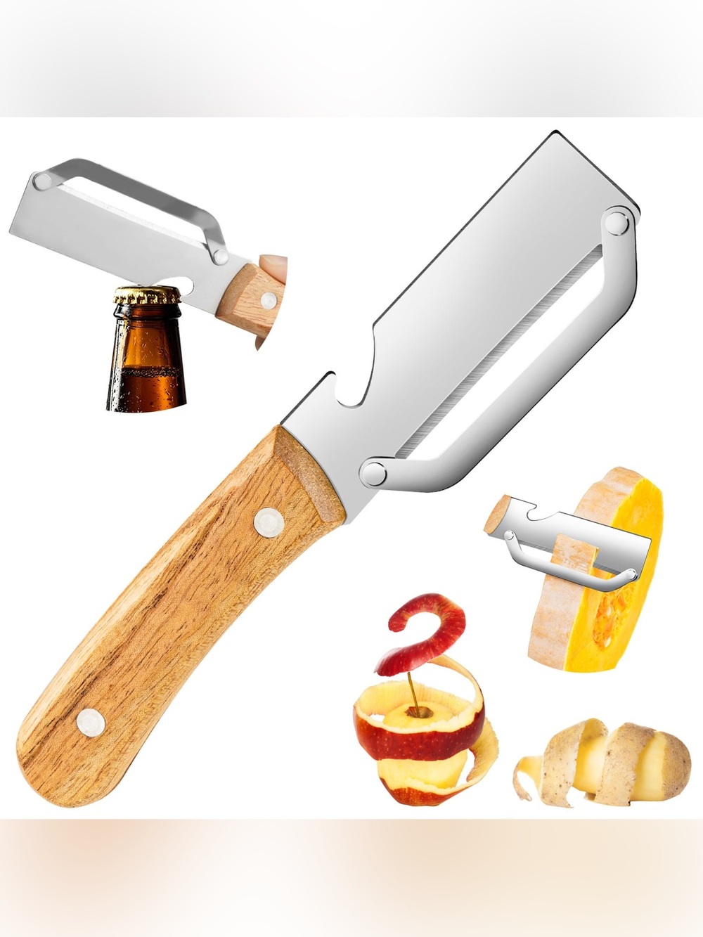 Multifunctional Vegetable Peeler, 2-In-1 With Bottle Opener - Picture 2 of 3
